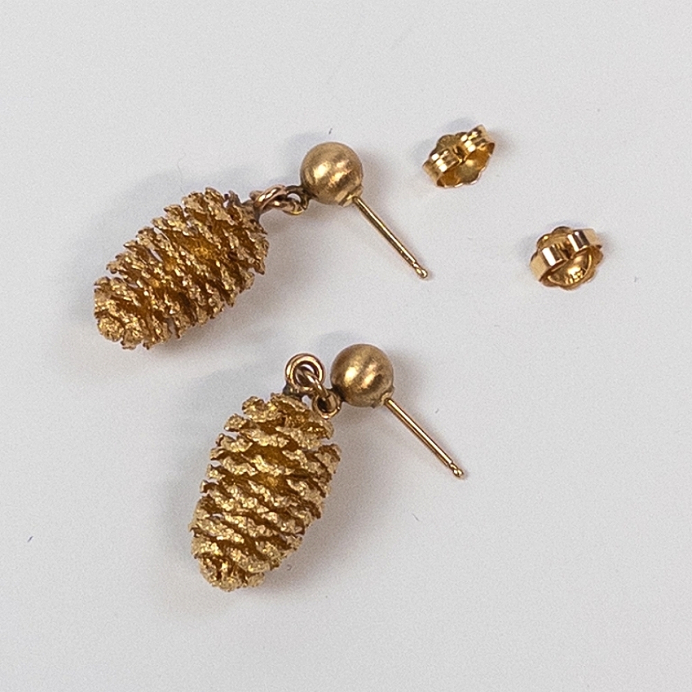 Rocky Mtn Leaf Co | 24k Gold Pinecone Earrings